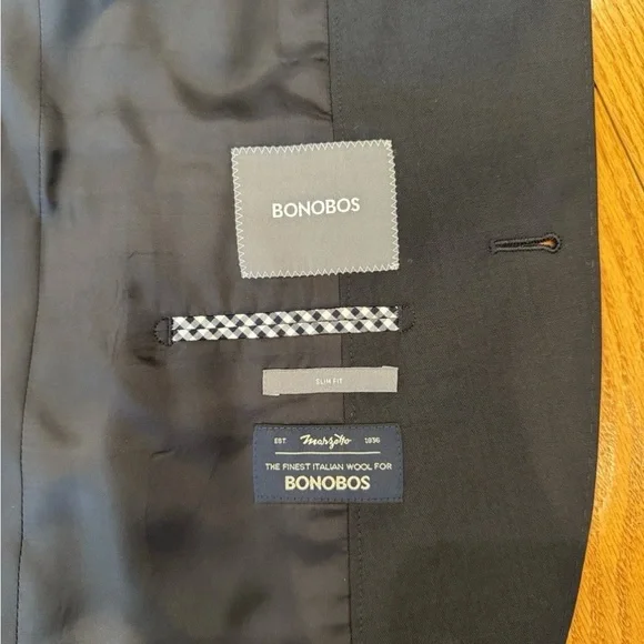Slim fit Navy Bonobos Blazer 38r